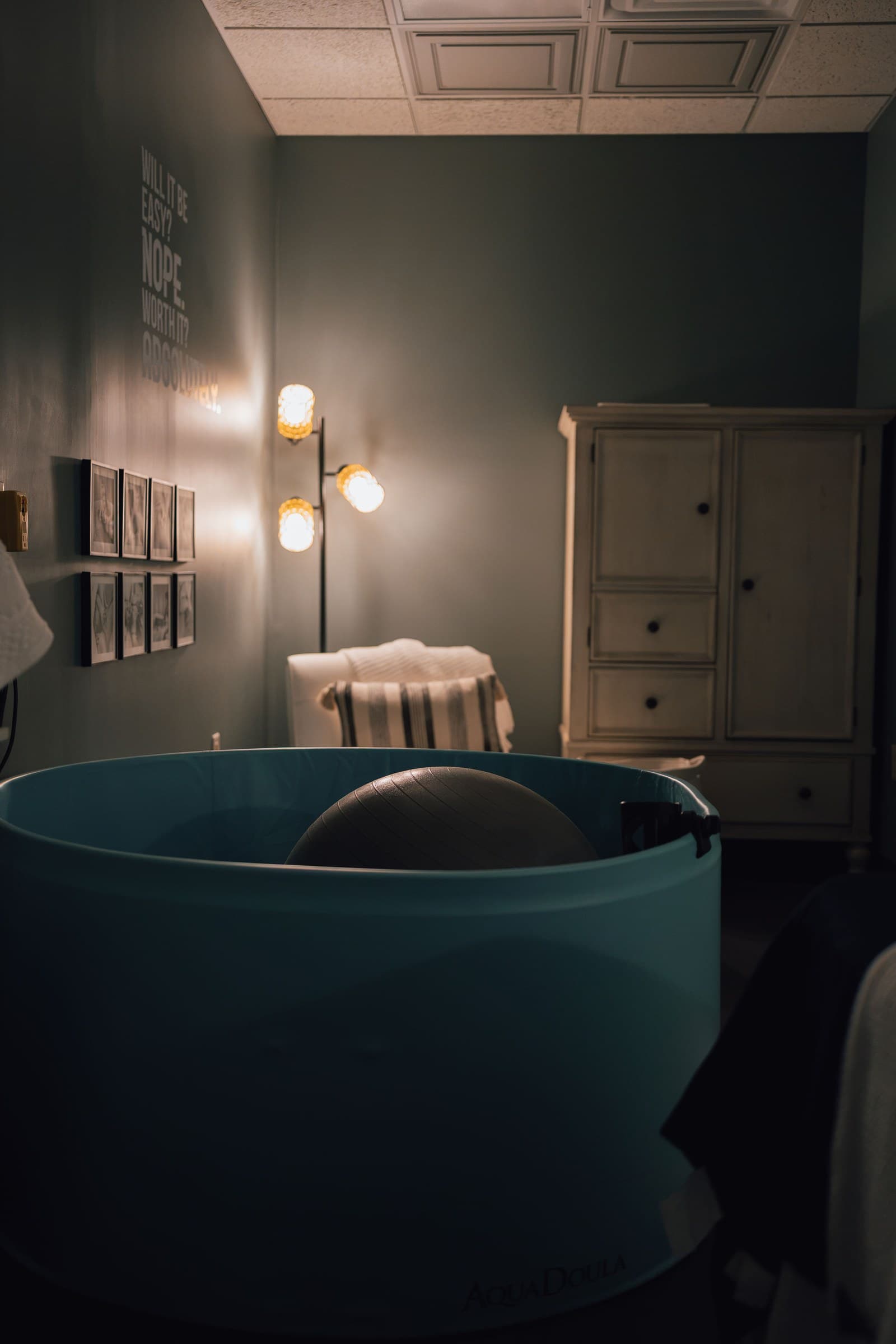 AquaDoula birthing tub in the TBC birth suite
